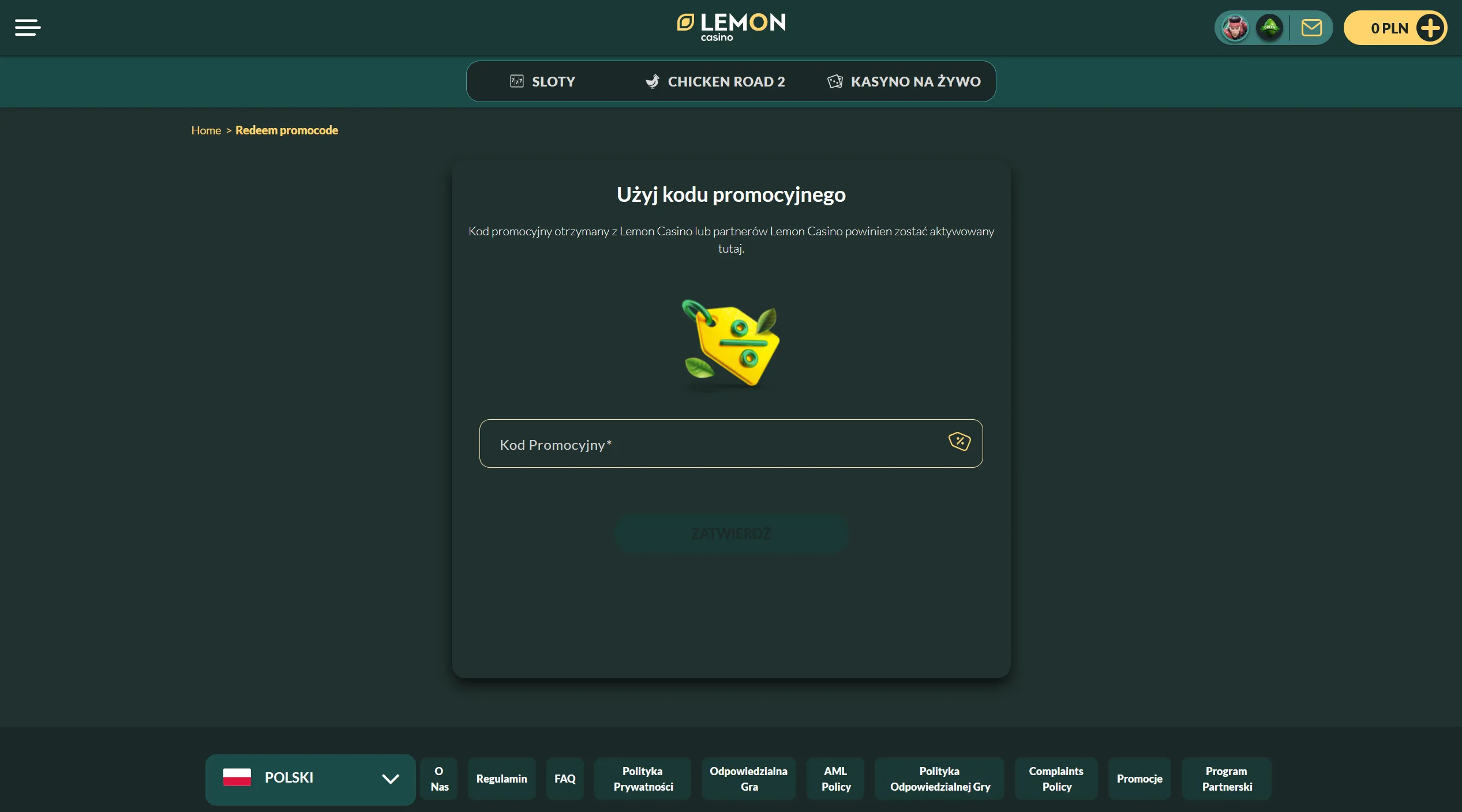 Jak aktywować Lemon Casino kod promocyjny w panelu