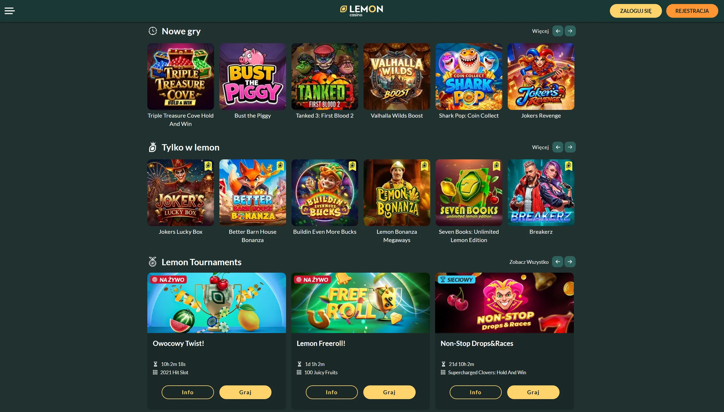 Lemon Casino online PL – mobilna wersja PWA na smartfonie
